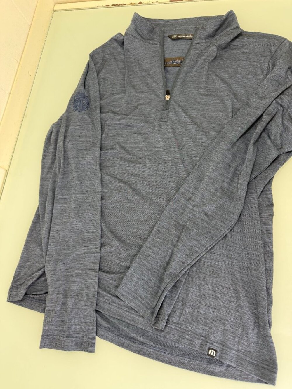 Travis Mathew Golf Pullover Shirt Mens L Quarter 1/4 Zip Performance Stretch
